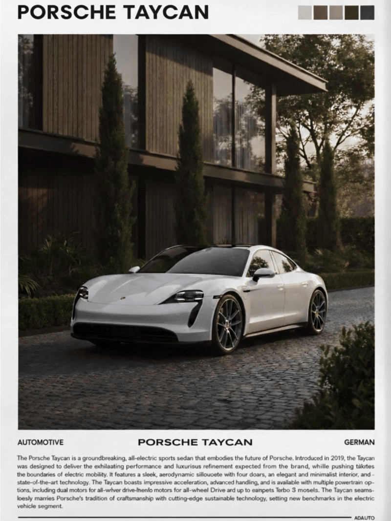 Porsche - Hareketli Tablo